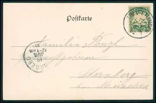 AK Treuchtlingen im Altmühltal Weißenburg-Gunzenhausen Panorama 1902 gelaufen