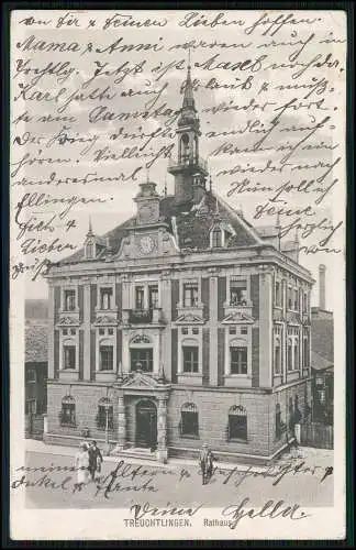 AK Treuchtlingen im Altmühltal Weißenburg-Gunzenhausen Rathaus 1917 gelaufen