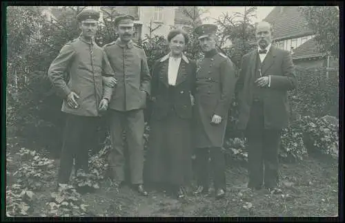 3x Foto AK 1.WK Soldaten Offiziere in Uniform bei der Familie