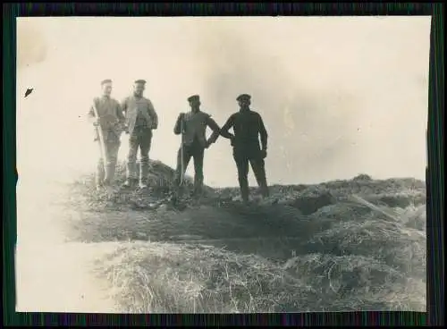 6x Foto 1.WK Soldaten im Einsatz an der Front im Bunker uvm