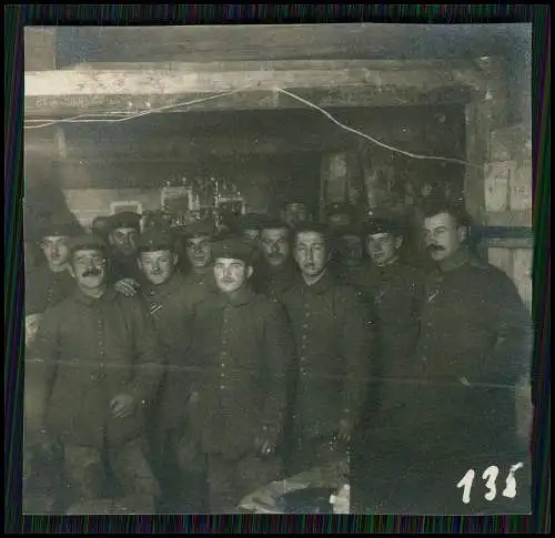 6x Foto 1.WK Soldaten im Einsatz an der Front im Bunker uvm