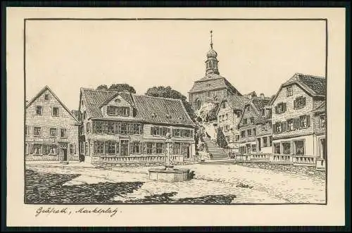 AK Gräfrath Solingen Marktplatz Kirche  - Heimatbilder aus dem Bergischen Land