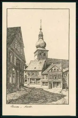 AK Lennep Remscheid Markt an der Kirche  - Heimatbilder aus dem Bergischen Land