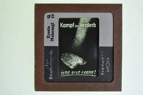 Orig. Dia Litofa 5x5 cm Brot Kampf dem Verderb jetzt erst recht