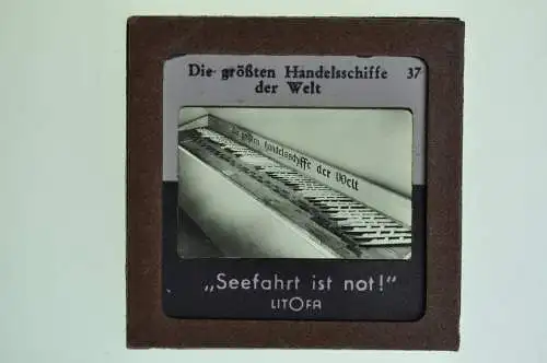 Orig. Dia Litofa 5x5 cm Modell Schiffe die größten Handelsschiffe der Welt