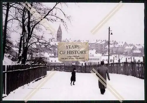 3x Repro Foto Dorf mit Kirche Winterlandschaft 1941
