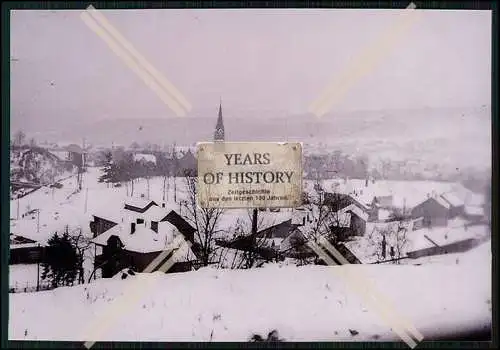 3x Repro Foto Dorf mit Kirche Winterlandschaft 1941