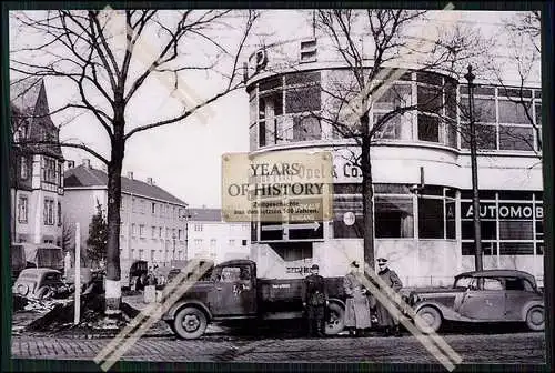 4x Repro Foto Soldaten Wehrmacht mit Fahrzeuge bei Opel