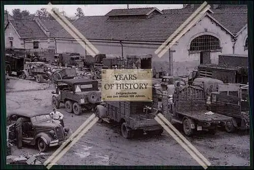 6x Repro Foto Soldaten Wehrmacht Frankreich Belgien Quartier Dorf Fahrzeuge uvm.