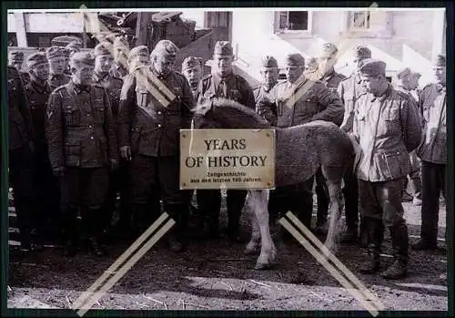 7x Repro Foto Soldaten Wehrmacht in Frankreich Belgien Quartier mit Esel uvm.