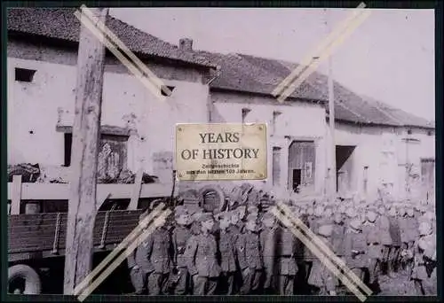 7x Repro Foto Soldaten Wehrmacht in Frankreich Belgien Quartier mit Esel uvm.