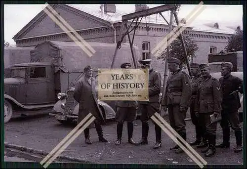 5x Repro Foto Soldaten der Wehrmacht mit Fahrzeuge Bus uvm.