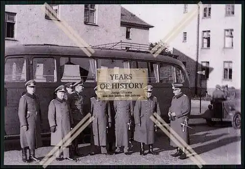 5x Repro Foto Soldaten der Wehrmacht mit Fahrzeuge Bus uvm.