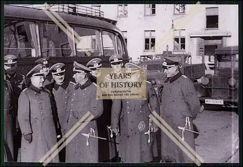 5x Repro Foto Soldaten der Wehrmacht mit Fahrzeuge Bus uvm.