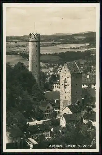 AK Ravensburg in Oberschwaben Mehlsack mit Obertor Brauerei und Mälzerei... 1939