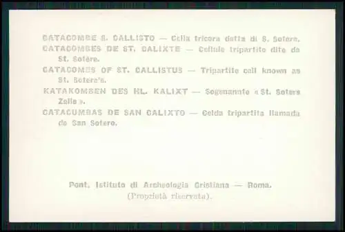 20x Fotografie Rom Lazio - Des Catacombes de St. Calliste historische Ansichten