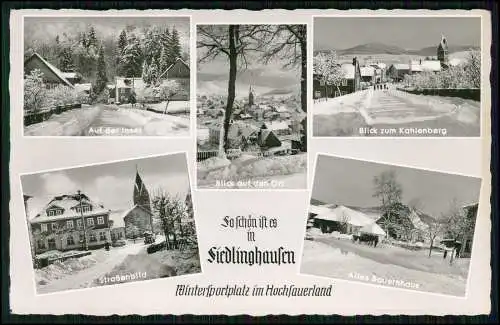 2x Foto AK Siedlinghausen Winterberg im Sauerland Kirche Häuser Straßen uvm.