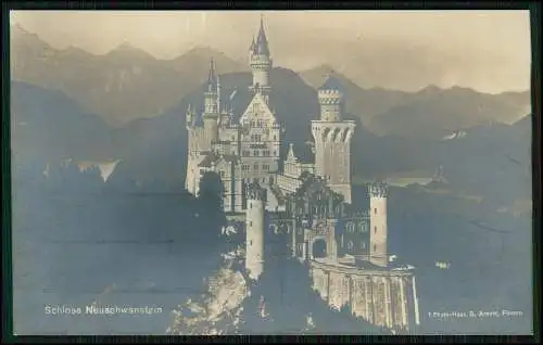 6x Original alte Foto AK -Schwangau Schloss Neuschwanstein historische Ansichten