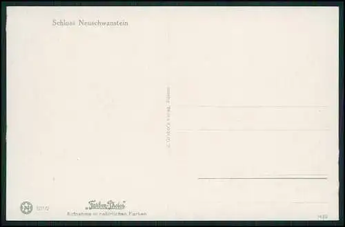 6x Original alte Foto AK -Schwangau Schloss Neuschwanstein historische Ansichten