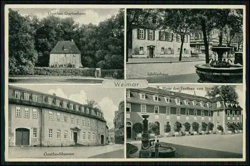 7x Original alte Foto AK - Weimar in Thüringen, Wittums-Palais, Goethe uvm.