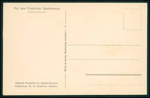 12x Original alte AK - Frankfurt am Main Goethe Haus Museum - diverse Ansichten