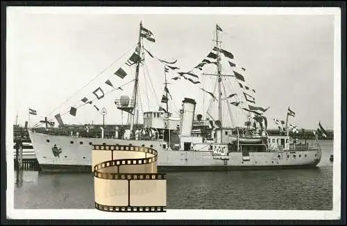 Foto AK Schiff Delphin Tender Artillerieschulboot Kaiserliche und Reichsmarine