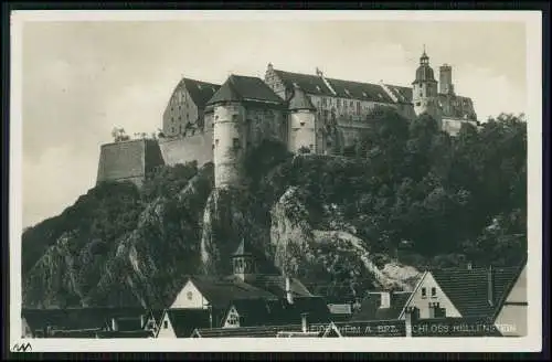 AK Heidenheim an der Brenz Dächer der Stadt und Blick auf das Schloss 1929 gel.