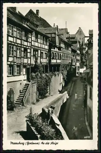 Echt Foto AK Meersburg Bodensee an der Steige Fußgänger Fachwerkhäuser uvm.