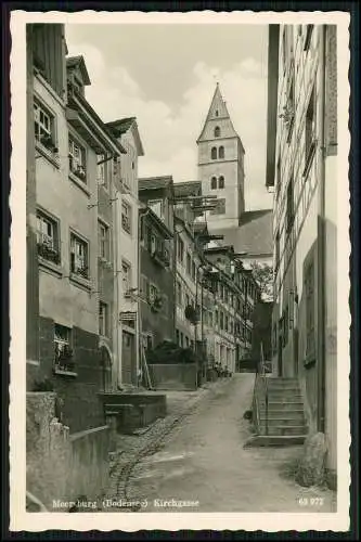 Echt Foto AK Meersburg Bodensee Kirchgasse mit Geschäft Mattes Rechenmacher