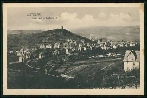 AK Wetzlar an der Lahn, Blick auf den Kalsmunt, mit Panorama vom Ort 1925