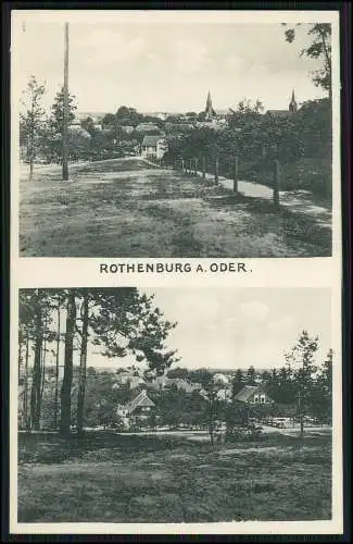 AK Czerwieńsk Rothenburg Oder Schlesien Panorama vom Ort 1935 gelaufen