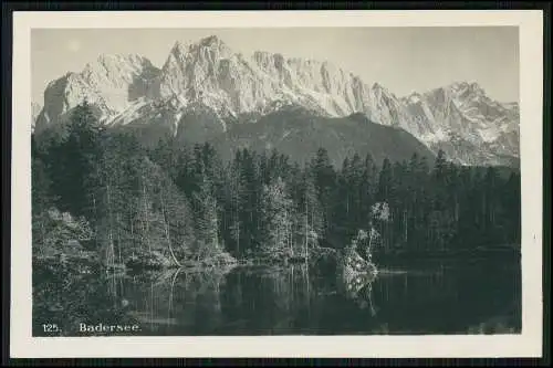 4x alte Foto AK Bayern Partnachklamm Ravenna Wasserfall Riessersee Badersee