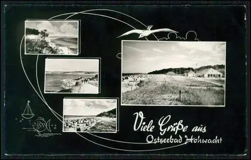 Echte Fotografie AK Hohwacht an der Ostsee, Strand, Badegäste, Brandung uvm.