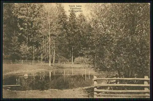 AK Teich beim Forsthaus Klecken in Rosengarten Harburg Hamburg 1911