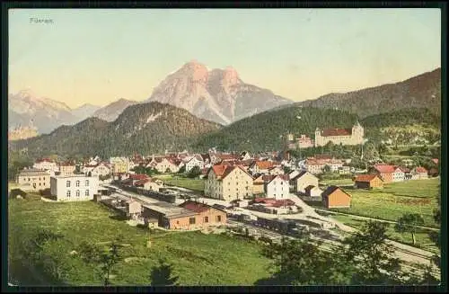 AK Ansichtskarte Postkarte Füssen im schwäbischen Kreis Ostallgäu Panorama 1911