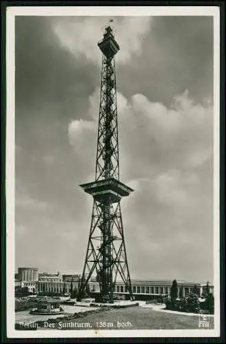 Foto AK Ansichtskarte Berlin Charlottenburg Westend, Funkturm 1936 Stempel