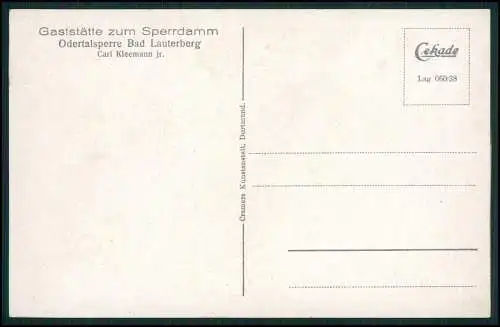 AK Odertalsperre im Harz oberhalb von Bad Lauterberg staut d. Rhume-Zufluss Oder