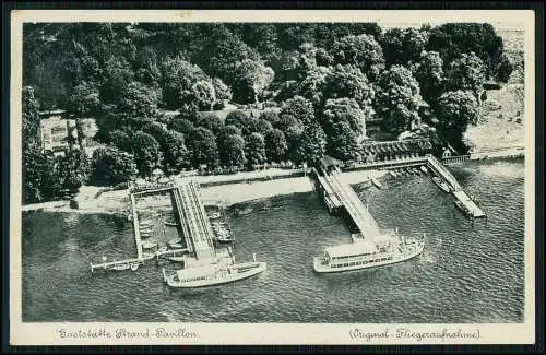 AK Berlin-Wannsee Restaurant Strand-Pavillon Original Fliegeraufnahme 1937 gel.