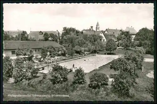 Echtes Foto AK Pfalzgrafenweiler Schwimmbad Freizeitbad Freibad um 1955