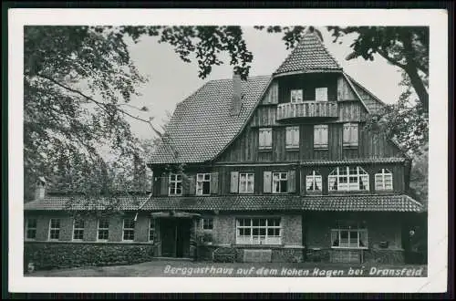 Foto AK Dransfeld Niedersachsen Hoher Hagen, Berggasthaus - Inh. W. Bühre