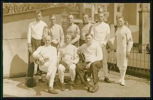 7x Foto und Pogramm 1931 Berlin Fechtclub e.V. Mannschaftskampf im Degen Dresden