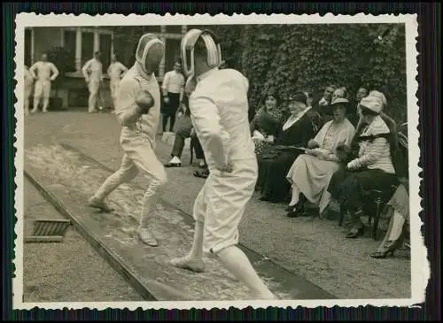 7x Foto und Pogramm 1931 Berlin Fechtclub e.V. Mannschaftskampf im Degen Dresden