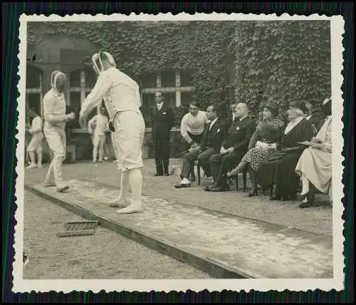 7x Foto und Pogramm 1931 Berlin Fechtclub e.V. Mannschaftskampf im Degen Dresden