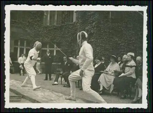 7x Foto und Pogramm 1931 Berlin Fechtclub e.V. Mannschaftskampf im Degen Dresden