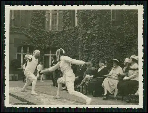 7x Foto und Pogramm 1931 Berlin Fechtclub e.V. Mannschaftskampf im Degen Dresden