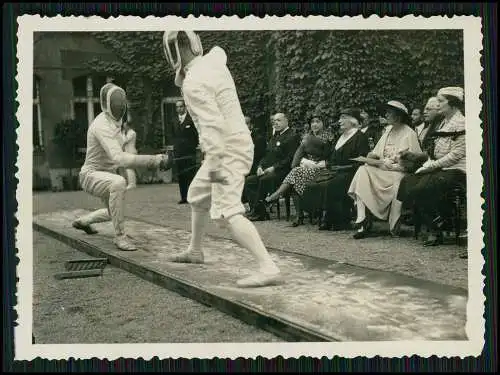 7x Foto und Pogramm 1931 Berlin Fechtclub e.V. Mannschaftskampf im Degen Dresden