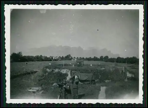 4x Foto Soldaten Wehrmacht Luftwaffe Stellung 1944 Beobachtung E-Messgerät uvm.