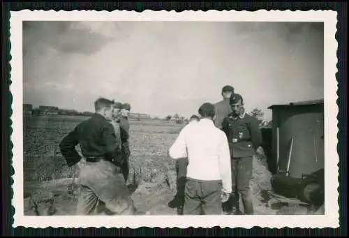 4x Foto Soldaten Wehrmacht Luftwaffe Stellung 1944 Beobachtung E-Messgerät uvm.