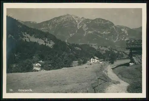 Foto AK Garmisch Partenkirchen Oberbayern, Forsthaus Graseck mit Kramer 1933