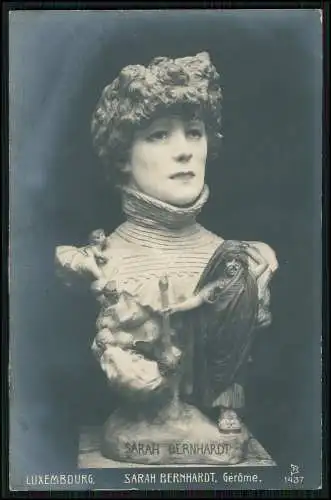 Künstler-AK Schauspielerin Sarah Bernhardt, Büste der Schönheit 1844-1923